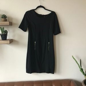 Black dress with Gold zippers size S